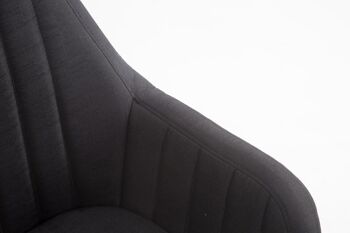 Casteldilago Chaise visiteur Tissu Noir 10x58cm 6