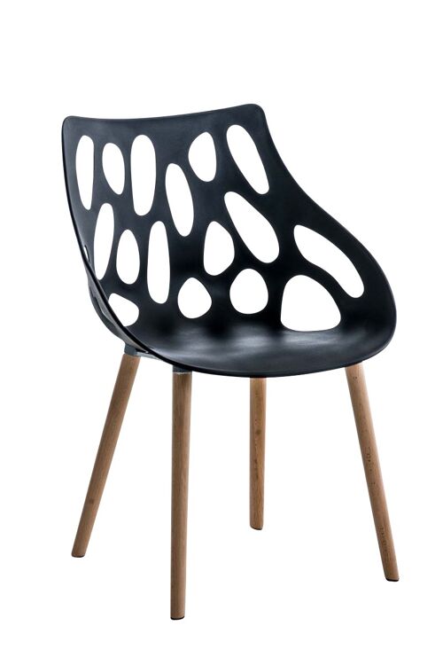 Castelfusano Bezoekersstoel Plastic Zwart 5x58cm
