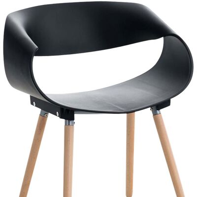 Castellaccio Bezoekersstoel Plastic Zwart 7x55cm