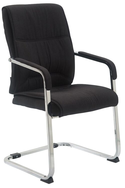 Castelluccio Bezoekersstoel Stof Zwart 16x65cm