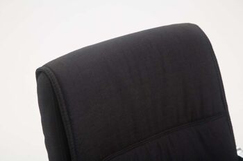 Castelluccio Chaise visiteur Tissu Noir 16x65cm 4