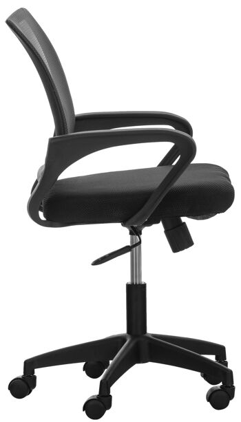 Colledimezzo Chaise de Bureau Microfibre Noir 8x50cm 3