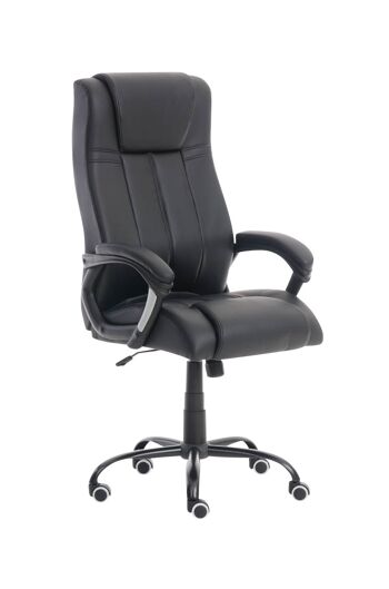 Collenocello Chaise de Bureau Simili Cuir Noir 17x65cm 1