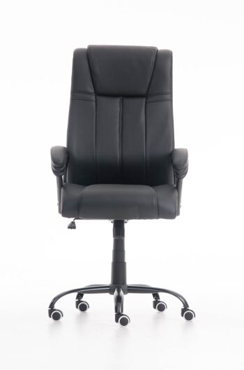Collenocello Chaise de Bureau Simili Cuir Noir 17x65cm 2