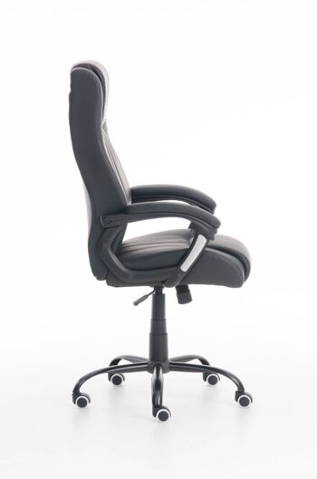 Collenocello Chaise de Bureau Simili Cuir Noir 17x65cm 3