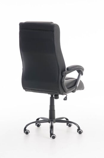 Collenocello Chaise de Bureau Simili Cuir Noir 17x65cm 4