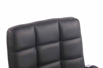 Chaise de Bureau Colleranesco Cuir Artificiel Noir 11x62cm 4