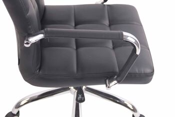 Chaise de Bureau Colleranesco Cuir Artificiel Noir 11x62cm 5