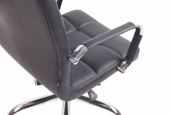Chaise de Bureau Colleranesco Cuir Artificiel Noir 11x62cm 6