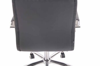 Chaise de Bureau Colleranesco Cuir Artificiel Noir 11x62cm 7