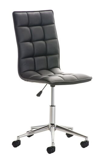Collevalenza Chaise de Bureau Cuir Artificiel Noir 9x57cm 1