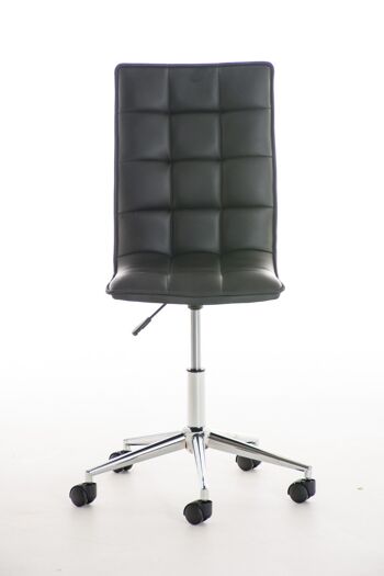 Collevalenza Chaise de Bureau Cuir Artificiel Noir 9x57cm 2