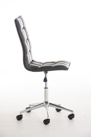Collevalenza Chaise de Bureau Cuir Artificiel Noir 9x57cm 3