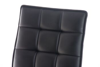 Collevalenza Chaise de Bureau Cuir Artificiel Noir 9x57cm 5
