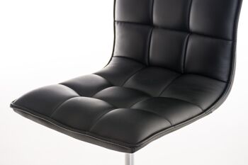 Collevalenza Chaise de Bureau Cuir Artificiel Noir 9x57cm 6
