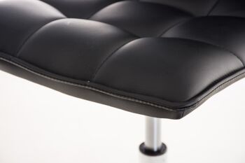 Collevalenza Chaise de Bureau Cuir Artificiel Noir 9x57cm 7