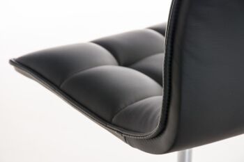 Collevalenza Chaise de Bureau Cuir Artificiel Noir 9x57cm 8