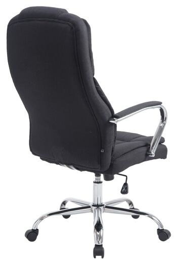 Favalanciata Chaise de bureau Tissu Noir 17x70cm 3