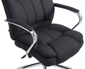 Favalanciata Chaise de bureau Tissu Noir 17x70cm 4
