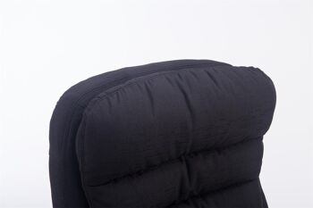 Fontanavazza Chaise de bureau Tissu Noir 16x77cm 3