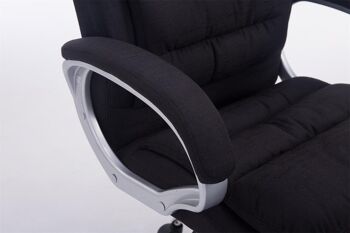 Fontanavazza Chaise de bureau Tissu Noir 16x77cm 4