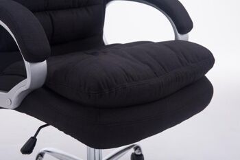 Fontanavazza Chaise de bureau Tissu Noir 16x77cm 5