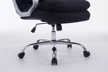 Fontanavazza Chaise de bureau Tissu Noir 16x77cm 6