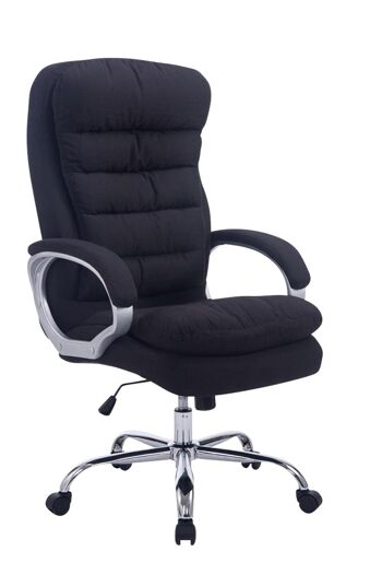 Fontanavazza Chaise de bureau Tissu Noir 16x77cm 7