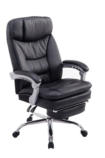 Fontelavilla Chaise de bureau Cuir artificiel Noir 20x67cm 1