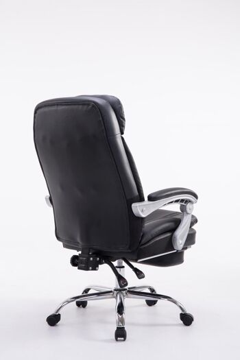 Fontelavilla Chaise de bureau Cuir artificiel Noir 20x67cm 3