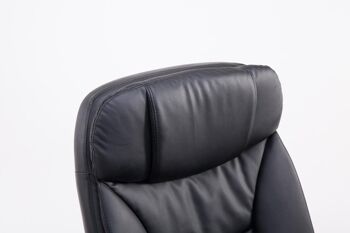 Fontelavilla Chaise de bureau Cuir artificiel Noir 20x67cm 4