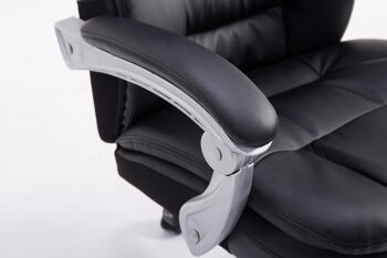 Fontelavilla Chaise de bureau Cuir artificiel Noir 20x67cm 5