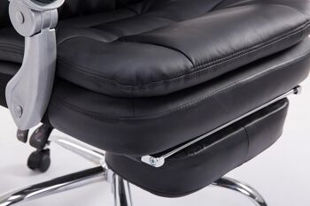 Fontelavilla Chaise de bureau Cuir artificiel Noir 20x67cm 6