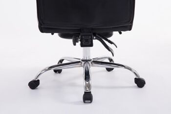 Fontelavilla Chaise de bureau Cuir artificiel Noir 20x67cm 7