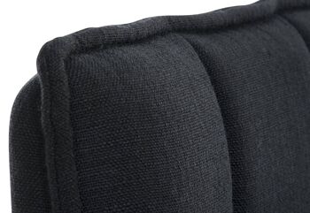 Galligianesi Chaise de bureau Tissu Noir 9x57cm 5