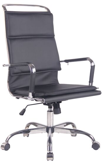 Guardiaregia Chaise de Bureau Cuir Artificiel Noir 13x63cm 1