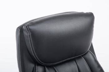 Guastameroli Chaise de Bureau Cuir Artificiel Noir 16x74cm 5