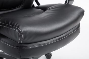 Guastameroli Chaise de Bureau Cuir Artificiel Noir 16x74cm 8