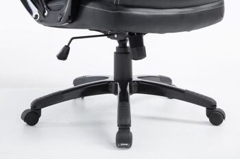 Guastameroli Chaise de Bureau Cuir Artificiel Noir 16x74cm 9
