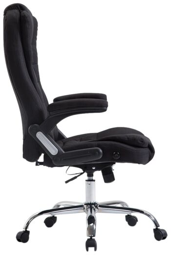 Linguaglossa Chaise de bureau Tissu Noir 16x78cm 3