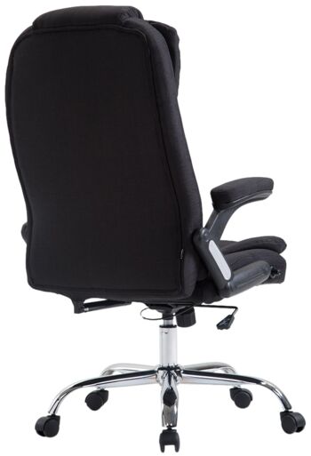 Linguaglossa Chaise de bureau Tissu Noir 16x78cm 4