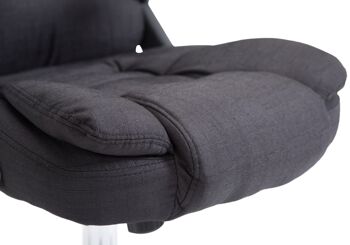 Linguaglossa Chaise de bureau Tissu Noir 16x78cm 6