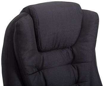 Linguaglossa Chaise de bureau Tissu Noir 16x78cm 7