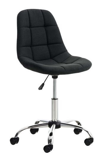 Meta-Piraino Chaise de Bureau Tissu Noir 8x55cm 1