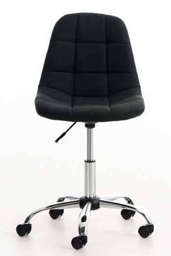 Meta-Piraino Chaise de Bureau Tissu Noir 8x55cm 2