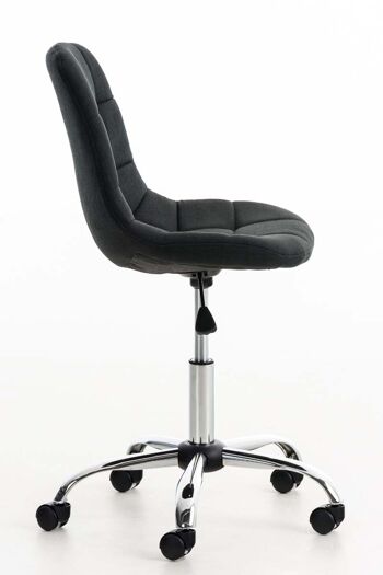 Meta-Piraino Chaise de Bureau Tissu Noir 8x55cm 3