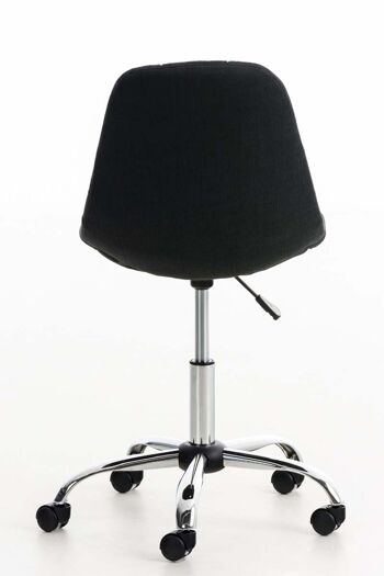 Meta-Piraino Chaise de Bureau Tissu Noir 8x55cm 4