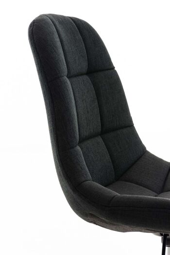 Meta-Piraino Chaise de Bureau Tissu Noir 8x55cm 7