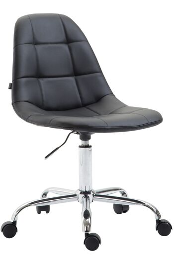 Minicariello Chaise de Bureau Cuir Artificiel Noir 7x56cm 1