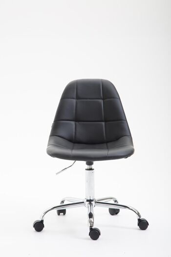 Minicariello Chaise de Bureau Cuir Artificiel Noir 7x56cm 2